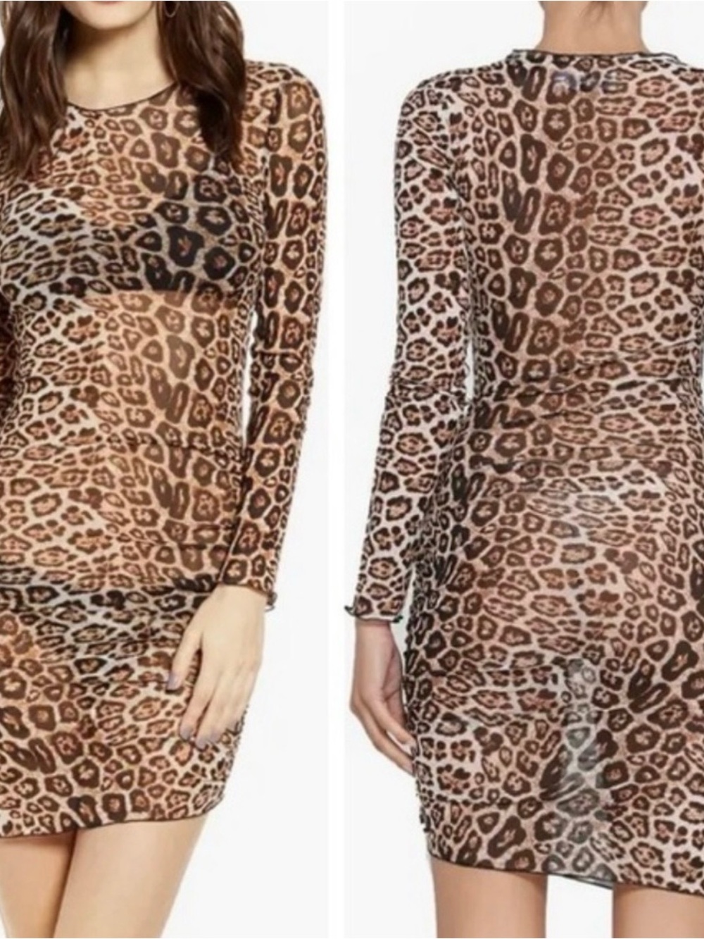 Tiger Mist Brown and Black Leopard Print Dress